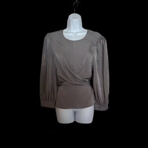 Express Brand Gray Women's Blouse Sz Large NWT